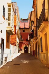 Streets of the old historic center of Palma de Mallorca. Spain.