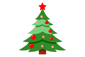 christmas tree isolated on white background