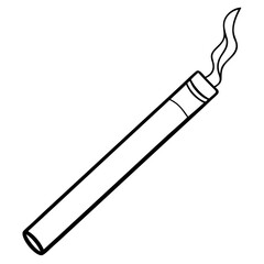 Cigarette Vector Illustration on White Background