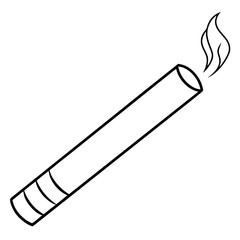Cigarette Vector Illustration on White Background