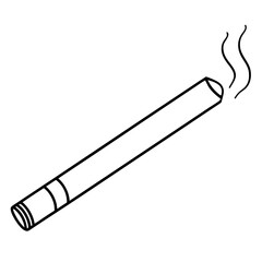 Cigarette Vector Illustration on White Background