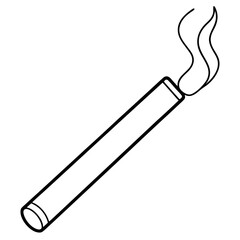 Cigarette Vector Illustration on White Background