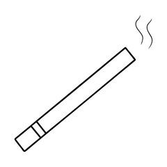 Cigarette Vector Illustration on White Background