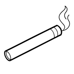 Cigarette Vector Illustration on White Background
