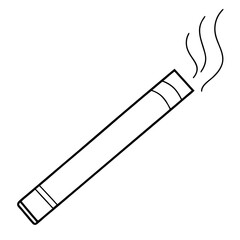 Cigarette Vector Illustration on White Background