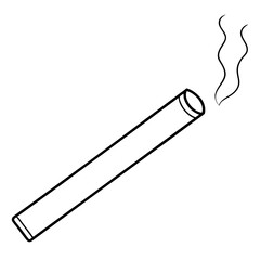 Cigarette Vector Illustration on White Background