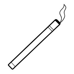 Cigarette Vector Illustration on White Background