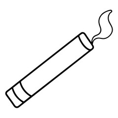 Cigarette Vector Illustration on White Background