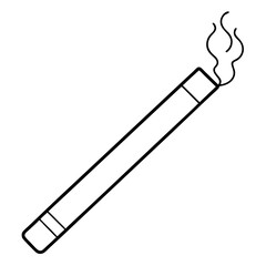 Cigarette Vector Illustration on White Background