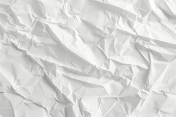 Obraz premium Blank white crumpled and creased paper poster texture background