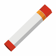 Minimalist Cigarette Vector Art on White Background