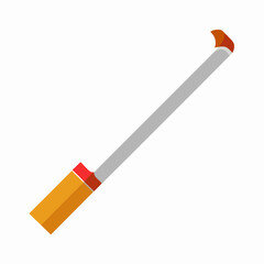 Minimalist Cigarette Vector Art on White Background