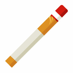 Minimalist Cigarette Vector Art on White Background