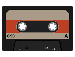 Classic retro audio cassette tape