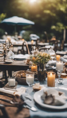 Outdoor table setting