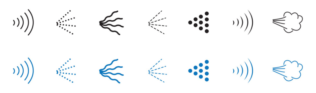 Spray steam icons. Aerosol spray vector. icon spray water. Vector illustration.