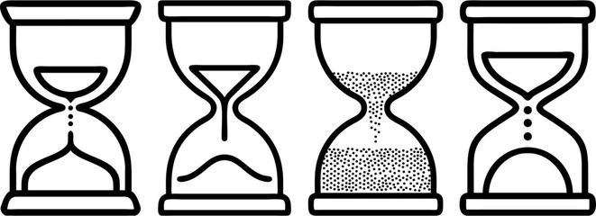 hourglass illustration. Hourglass icon