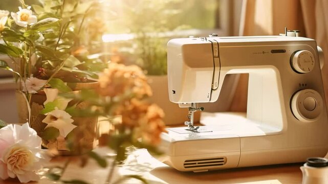 sewing machine close up