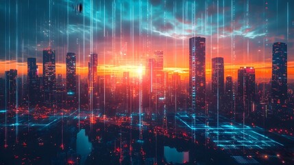 Fototapeta premium Cutting Edge Fintech Innovations Streamlining Digital Finance Experiences