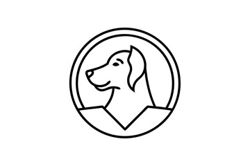 illustration of a dog line art