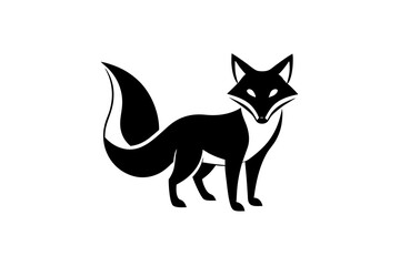 black and white cat logo icon 