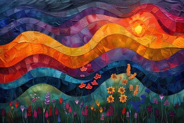 abstract background in colors and patterns for Pastoral Care Week