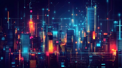 Fototapeta premium Innovative Blockchain Powered Financial Solutions Transforming the Digital Landscape