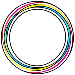 Abstract Colorful Circle Vector Design on White Background