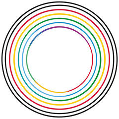 Abstract Colorful Circle Vector Design on White Background