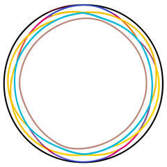 Abstract Colorful Circle Vector Design on White Background