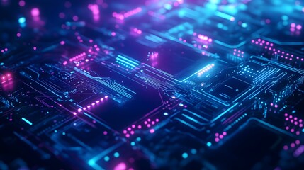 Futuristic Financial Technology Landscape with Sleek Digital Solutions and Ethereal Blockchain Interfaces