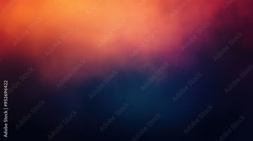 Poster a mesmerizing blend of colors fills the canvas with deep blues and warm oranges, creating an etherea