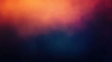 Naklejka premium A mesmerizing blend of colors fills the canvas with deep blues and warm oranges, creating an ethereal atmosphere reminiscent of twilight. This artistic design evokes feelings of tranquility