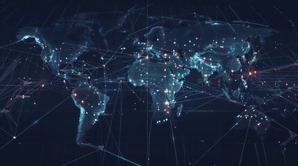 Obraz premium Global Network Connections