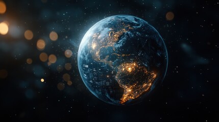 Obraz premium Earth from Space: A Stunning View of Our Planet