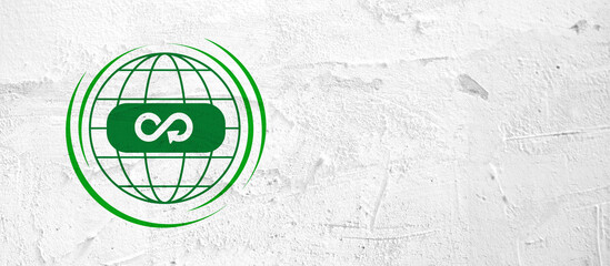 circular economy icon information sign	