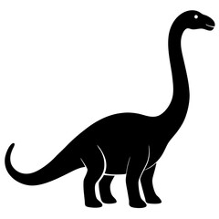 brachiosaurus silhouette vector illustration