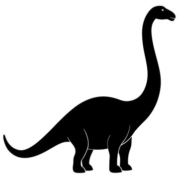black dinosaur silhouette standing tall