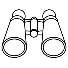 Binocular Silhouette Vector Illustration