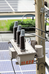 SF6 LBS load break switch, high voltage electric switch installed on Electric support pole.