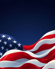 Waving American flag patriotic background