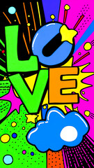 Colorful Love Graphic