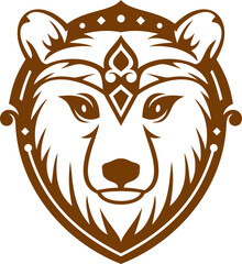 Classic Decorative Bear Shield Illustration Vol. 2