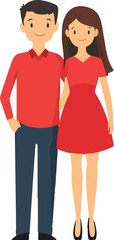Fototapeta premium couple, husband and wife vector