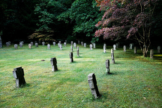 German war memorial cemetery for deseased soldiers in the 1st and 2nd World War