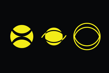 Sports yellow tennis ball vector design