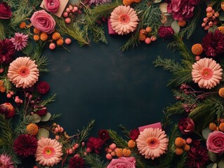 Floral arrangement background for small business saturday promotions