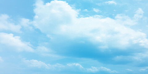 blue beautiful clouds sky soft bright sunny winter template canvas love banner natural background clear white clouds sun reflection daytime Serene  fluffy cumulus clouds heap landscape Panorama Blue  