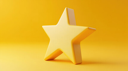 Obraz premium A single yellow star against a yellow background.