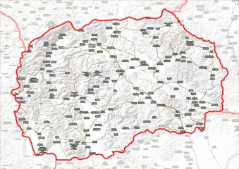 Composite labels map of Macedonia